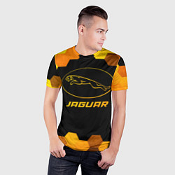 Футболка спортивная мужская Jaguar - gold gradient, цвет: 3D-принт — фото 2