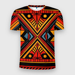 Мужская спорт-футболка Геометрический узор в африканском стиле