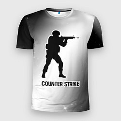 Мужская спорт-футболка Counter Strike glitch на светлом фоне