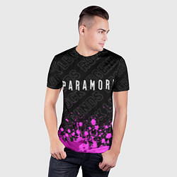 Футболка спортивная мужская Paramore rock legends посередине, цвет: 3D-принт — фото 2
