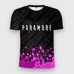 Футболка спортивная мужская Paramore rock legends посередине, цвет: 3D-принт