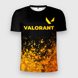 Футболка спортивная мужская Valorant - gold gradient посередине, цвет: 3D-принт