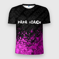 Футболка спортивная мужская Papa Roach rock legends посередине, цвет: 3D-принт