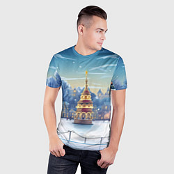 Футболка спортивная мужская Новогодняя погода, цвет: 3D-принт — фото 2