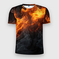 Мужская спорт-футболка Огонь и дым