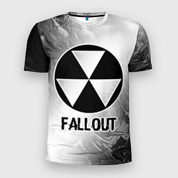 Мужская спорт-футболка Fallout glitch на светлом фоне