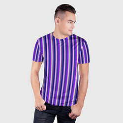 Футболка спортивная мужская Сочетание фиолетовый, цвет: 3D-принт — фото 2