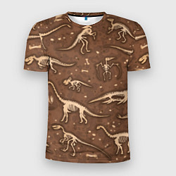 Мужская спорт-футболка Dinosaurs bones