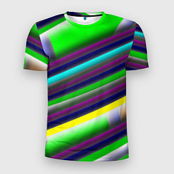 Футболка спортивная мужская Размытые абстрактные полосы, цвет: 3D-принт