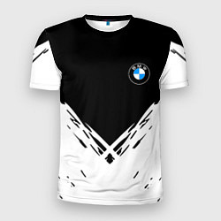Мужская спорт-футболка BMW стильная геометрия спорт