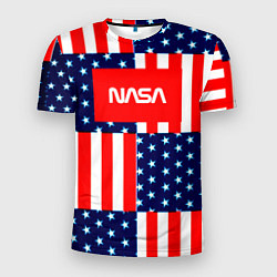 Футболка спортивная мужская NASA usa space logo, цвет: 3D-принт
