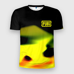 Мужская спорт-футболка PUBG gold abstraction steel geometry