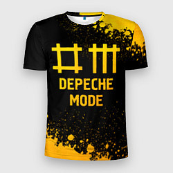Футболка спортивная мужская Depeche Mode - gold gradient, цвет: 3D-принт