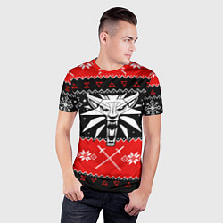 Футболка спортивная мужская The Witcher christmas sweater, цвет: 3D-принт — фото 2