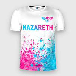 Футболка спортивная мужская Nazareth neon gradient style посередине, цвет: 3D-принт