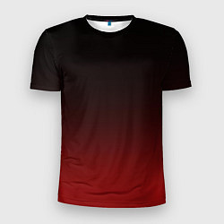 Мужская спорт-футболка Градиент от тёмного до тёмно красного