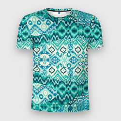 Мужская спорт-футболка Орнамент узбекского народа - икат