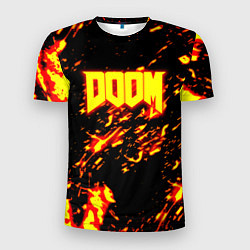Футболка спортивная мужская Doom огненный стиль ад марса, цвет: 3D-принт