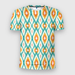 Мужская спорт-футболка Геометрический узор икат - орнамент народов узбеки