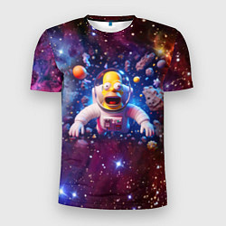 Футболка спортивная мужская Homer Simpson in space - ai art, цвет: 3D-принт