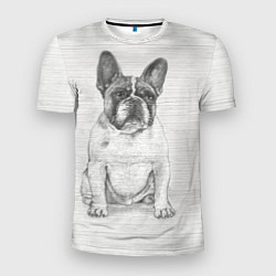 Футболка спортивная мужская Французский бульдог грустинка, цвет: 3D-принт