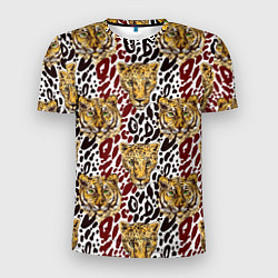 Мужская спорт-футболка Дикие тропические кошки