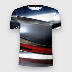 Футболка спортивная мужская Темная металлическая абстракция, цвет: 3D-принт