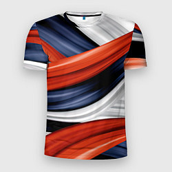 Мужская спорт-футболка Триколор из абстракции