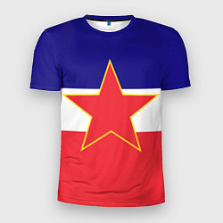 Футболка спортивная мужская Югославский флаг, цвет: 3D-принт