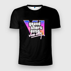 Мужская спорт-футболка Gta 6 vice city logo