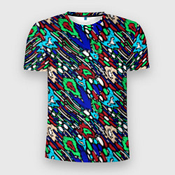 Мужская спорт-футболка Абстрактный цветной узор