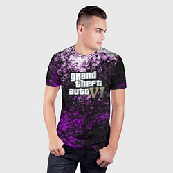 Футболка спортивная мужская Grand Theft Auto 6 vice city, цвет: 3D-принт — фото 2