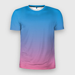 Футболка спортивная мужская Небесно-розовый градиент, цвет: 3D-принт