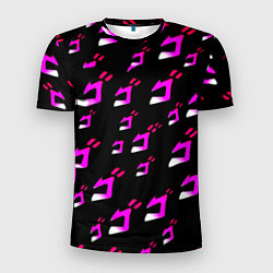Мужская спорт-футболка JoJos Bizarre neon pattern logo