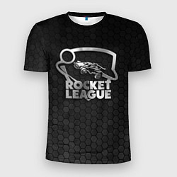 Мужская спорт-футболка Rocket League - metal logo