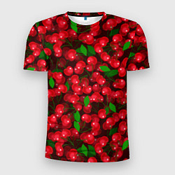 Мужская спорт-футболка Красная спелая вишня
