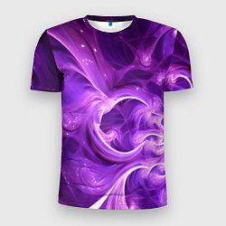 Мужская спорт-футболка Фиолетовая фрактальная абстракция