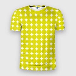 Мужская спорт-футболка Ретро темно желтые круги