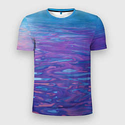 Мужская спорт-футболка Абстрактная вода живописная
