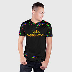 Футболка спортивная мужская Warframe текстура блеск, цвет: 3D-принт — фото 2