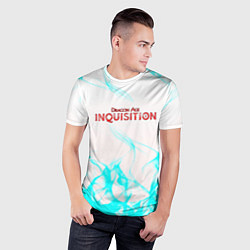 Футболка спортивная мужская Dragon age flame, цвет: 3D-принт — фото 2