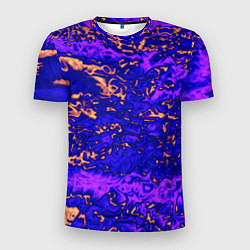 Футболка спортивная мужская Абстракция золото и фиолетовый, цвет: 3D-принт