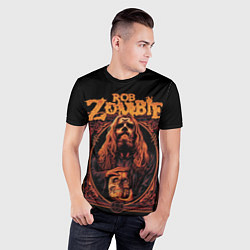 Футболка спортивная мужская Rob zombie skull, цвет: 3D-принт — фото 2