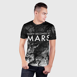 Футболка спортивная мужская Thirty Seconds to Mars black graphite, цвет: 3D-принт — фото 2