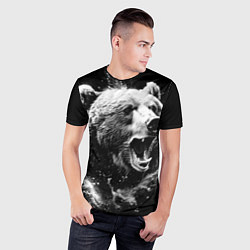 Футболка спортивная мужская Медведь на охоте, цвет: 3D-принт — фото 2