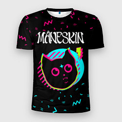 Футболка спортивная мужская Maneskin - rock star cat, цвет: 3D-принт