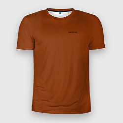 Мужская спорт-футболка Just brown однотонный