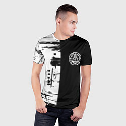 Футболка спортивная мужская Silent hill краски текстура гейм, цвет: 3D-принт — фото 2