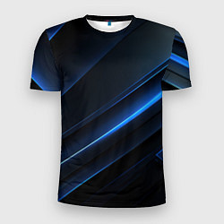 Мужская спорт-футболка Темно-синий абстрактный фон абстракция