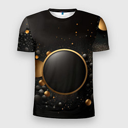 Мужская спорт-футболка Black gold luxury abstract
